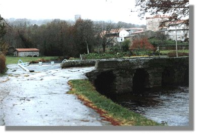 Observen el puente. Lo que hay detr�s es un r�o convertido en piscina.