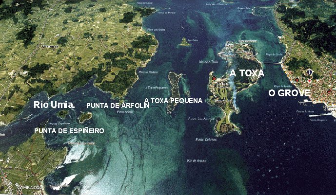 O delta do Umia. Un lugar important�simo de recollida de marisco en peligro.(Aerogu�a del litoral-geoplaneta)